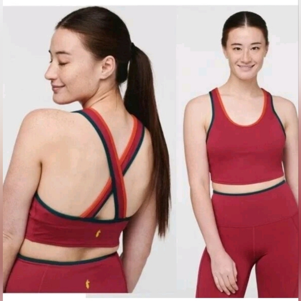 Cotopaxi Sports Bra Mari Crop Top Size XL Raspberry Athletic Workout Gym Running